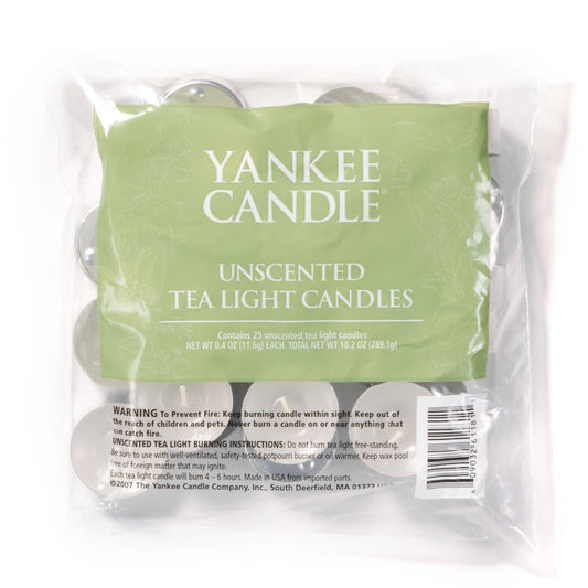 Unscented Tea Light Candles - Package of 25 Drop 10-0575